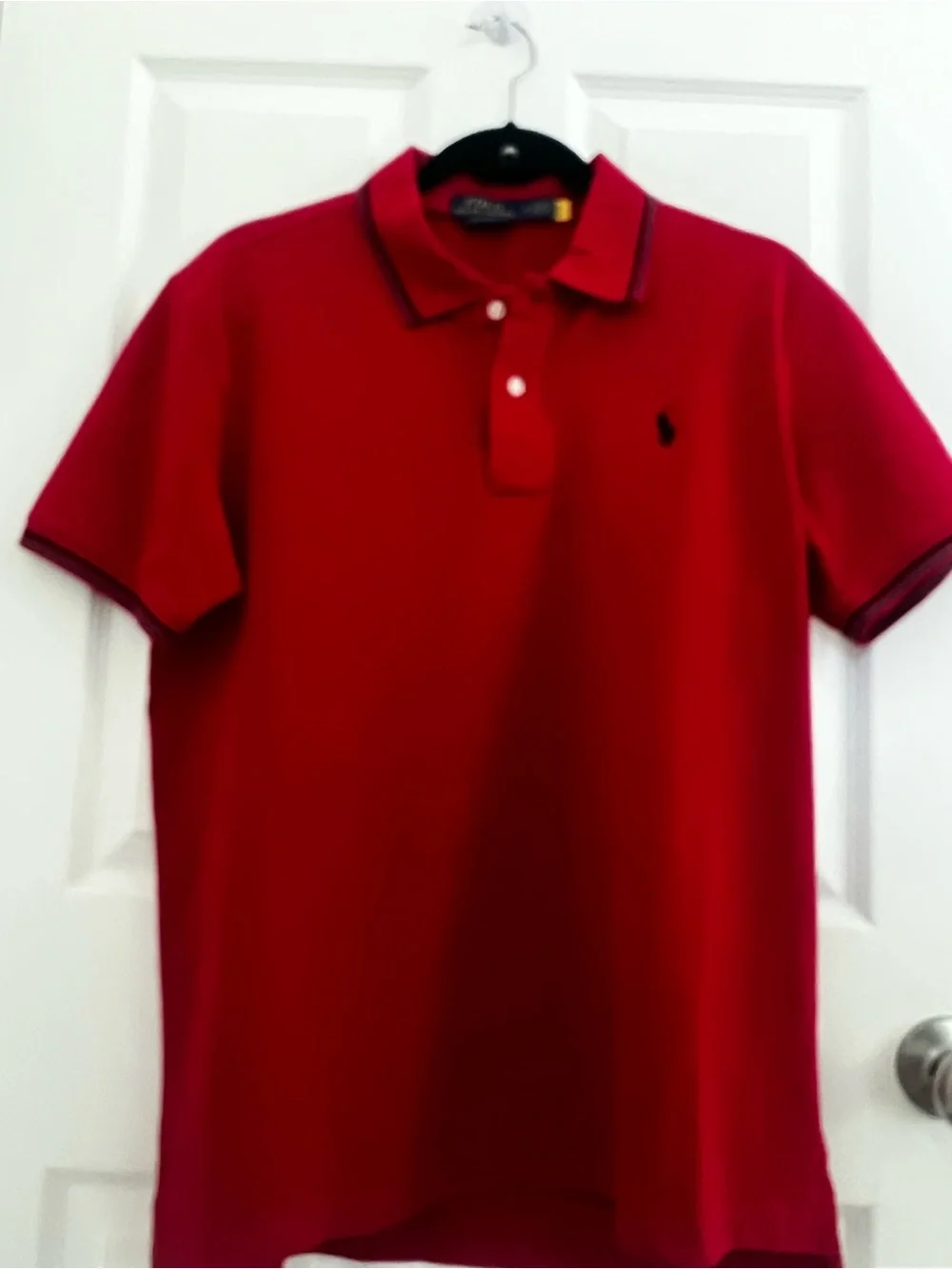 Ralph Lauren Red Polo with Contrast Trim